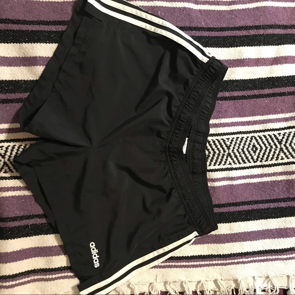 Adidas black shorts size lrg